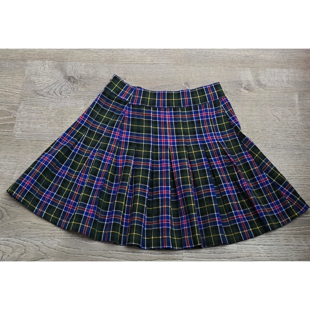 MINGA‎ LONDON Plaid Pleated Mini Skirt Womens XS UK 6 EU 34 US 2